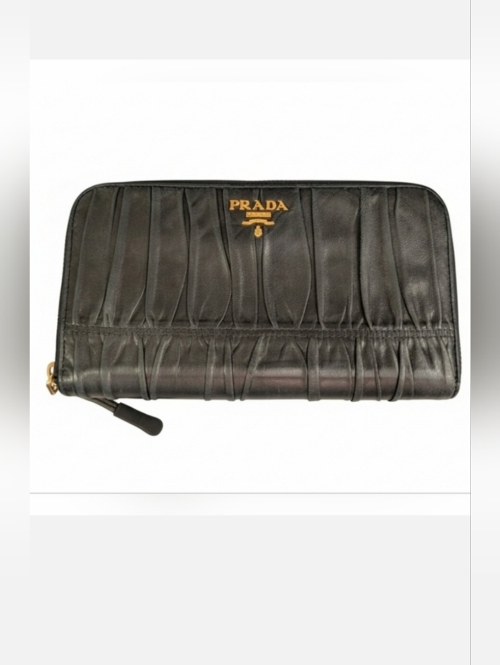 Prada Gafure Nappa Leather Zip Wallet - EUC!